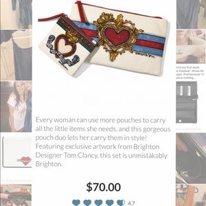 Brand new with tags Brighton makeup bag